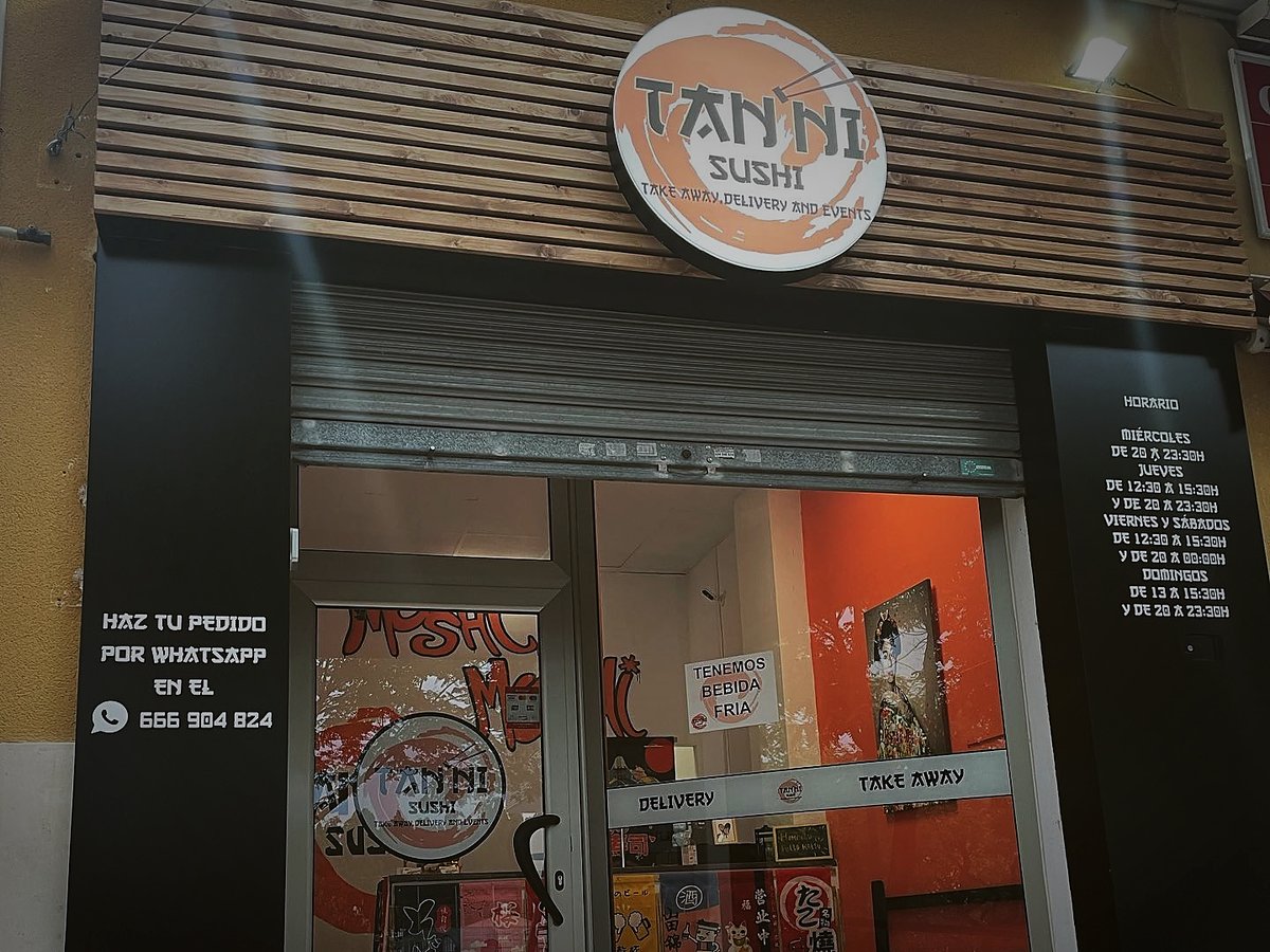 Fachada del local de Tanni Sushi en Aspe, Alicante