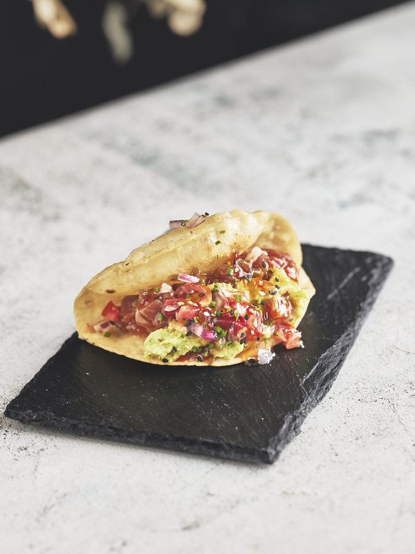 Taco crujiente de Atún Picante - Tanni Sushi