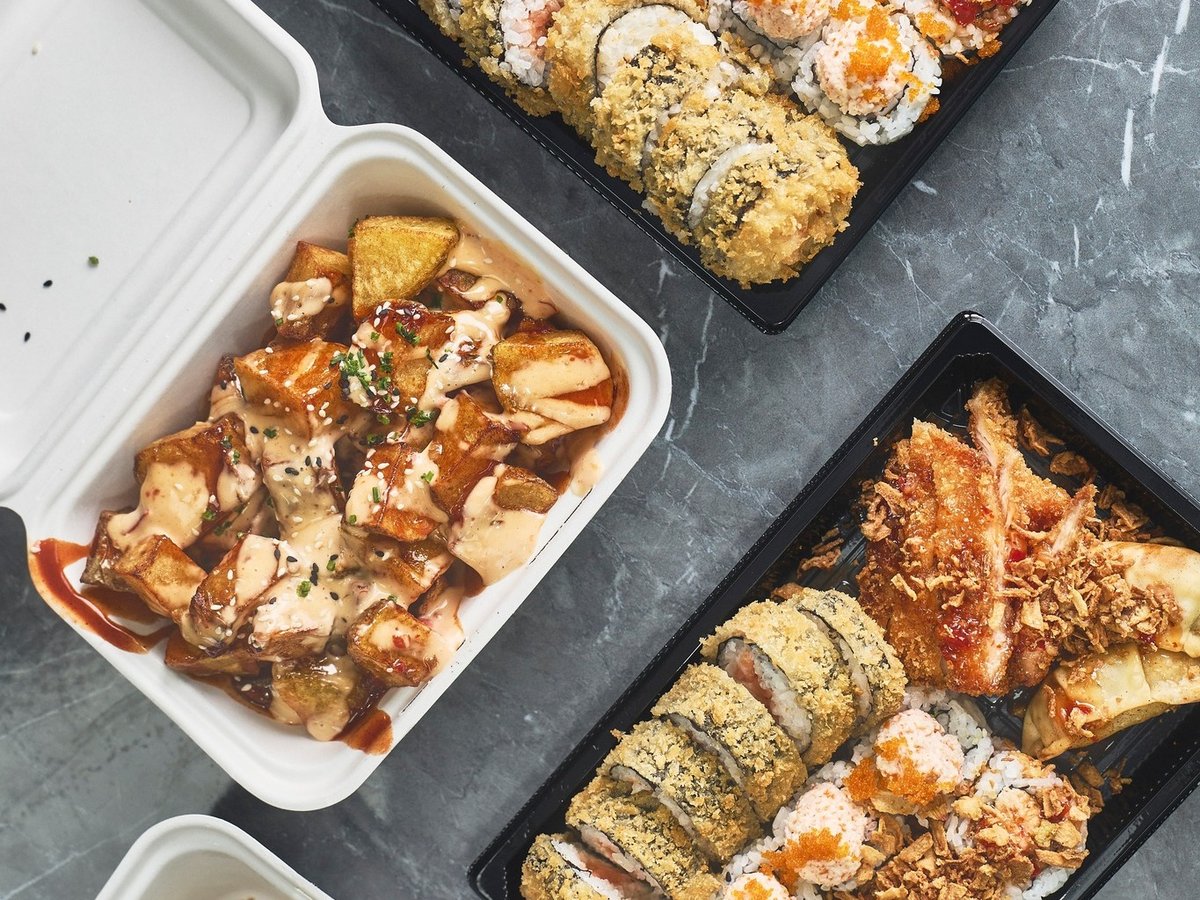 Promociones Tanni Sushi - nigiris de carne premium sobre packaging de la marca